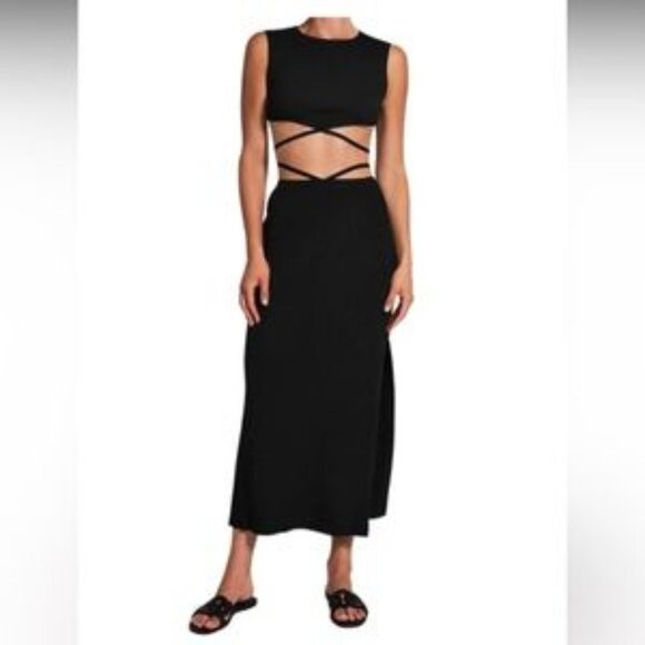 Devon Windsor Seraphina Crop Top and Sage Skirt (set)